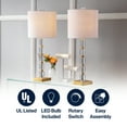 thumbnail image 4 of JONATHAN Y Claire 28.5" Crystal LED Table Lamp, Clear/Brass (Set of 2), JYL5001A-SET2, 4 of 7