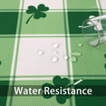 thumbnail image 4 of St. Patrick''s Day Checkered Rectangle Tablecloth - Waterproof and Washable Holiday Green Shamrock Table Cloth Decorative Table Cover for Outdoor, Indoor Party Dining Room, 160GSM, 4 of 6