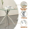 thumbnail image 4 of Glass End Table for Living Room Set of 2, Holaki 17.72" Modern Square Side Table with Tempered Glass Top & Metal Legs, Small Glass Table for Bedroom Office, Silver, 4 of 9