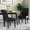 Black, variant on Black PU Layer - Durable & Comfort - Filled Seating - Home Dining Events - Quick Setup for Immediate Use