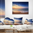thumbnail image 3 of Designart Beautiful Blue Cloudscape Over Sea - Seashore Throw Pillow - 18x18, 3 of 4
