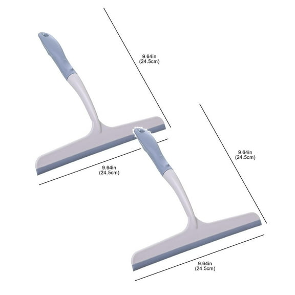 2 Pcs Shower Squeegee for Glass Doors, Car Window Squeegee, Streak-Free Mirror Cleaner Tool for Bathroom Kitchen Sink Countertop Tile Glass Shower Door Scraper Household Squeegees, 9.64"x9.64", Beige