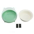 thumbnail image 2 of Bol de Nourriture pour Animaux, Base Stable Protection Cervicale Bol de Nourriture pour Chat avec Support pour Chiens pour Animaux pour Maison Blanc, Gris, Vert Clair, 2 of 8