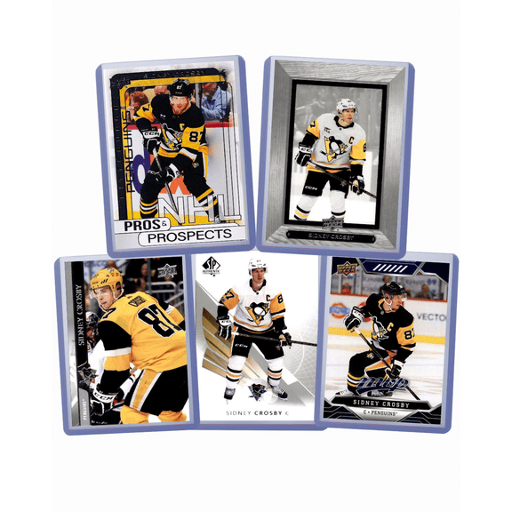 Sidney Crosby (5) Assorted Hockey Cards Bundle - Pittsburgh Penguins Trading Cards - # 87