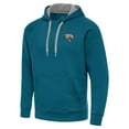 thumbnail image 2 of Men's Antigua Teal Jacksonville Jaguars Brushed Carbon Victory Pullover Hoodie, 2 of 4