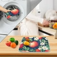 thumbnail image 3 of Yayeee Dish Drying Mat for Kitchen Counter 16" x 18" Microfiber Super Absorbent Coffee Decorative Pad, Blue Apple Pattern, 3 of 9