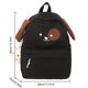 thumbnail image 3 of Bolsa de hombro para perro Bolsas de libros casuales de dibujos animados con colgantes Bolsas de estudiantes para estudiantes (negro), 3 of 3