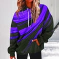thumbnail image 2 of VEKDONE Women's Long Sleeve Hoodie Sweatshirts 2025 Clearance Sale Trendy Print Long Sleeve Pullover with Pockets Teen Girl Oversized Loose Fit Blouse Purple S, 2 of 5