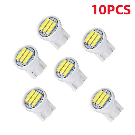 

10pcs White Light Bulbs LED 7020 3SMD 12V License Plate Light Dome Map Car LED Reading Bulbs T10 W5W