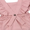 thumbnail image 3 of Baby Girl Ruffle Solid Romper Outfit Clothes, 3 of 4