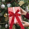 thumbnail image 4 of Christmas Velvet Bows Wreath Bow Christmas Decorations Hanging Xmas Tree Topper Bow for Christmas Garland Home Outdoor Indoor Party Large Gifts (6.3 x 13 Inch), 4 of 7