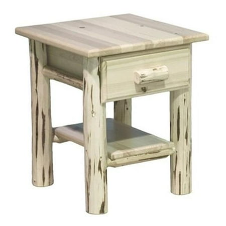 nightstand lacquer drawer shelf clear