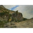 thumbnail image 2 of Frank Buchser 24x18 Gold Ornate Framed and Double Matted Museum Art Print Titled - Flock in the Alps (1882), 2 of 4