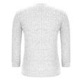 thumbnail image 4 of BSDJILFG Sweaters for Women 3/4 Sleeve Knit Top Henley V-Neck Ribbed Top Button Up Pullover Dressy Blouse, 4 of 6