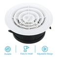 thumbnail image 3 of Unique Bargains Grille de Diffuseur de Plafond Réglable 5 Pouces Ronde avec Écran Rotatif, 3 of 5