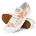 thumbnail image 4 of JENN ARDOR Women's Canvas Sneakers Low Top Shoes Clearance Women Shoes Pink Rainbow Size 8.5, 4 of 9