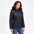 thumbnail image 3 of Puffer Jacket for Women Waterproof Quilted Warm Winter Coat Ultra Light Weight Short Down Jacket, Black L, 3 of 8