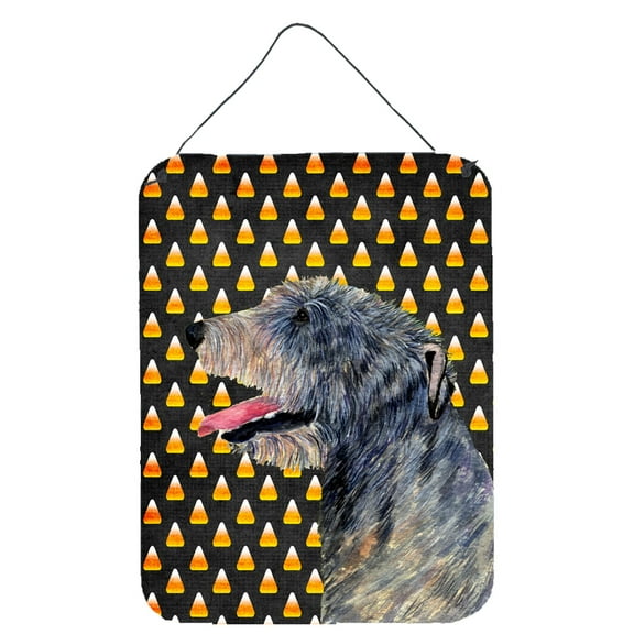 Irish Wolfhound Candy Corn Halloween Portrait Wall or Door Hanging Prints