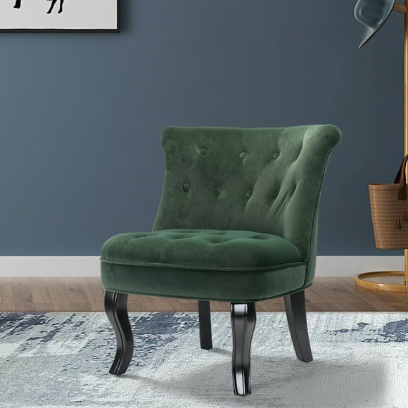 14 Karat Home Jane Upholstered Tufted Accent Chair in Green