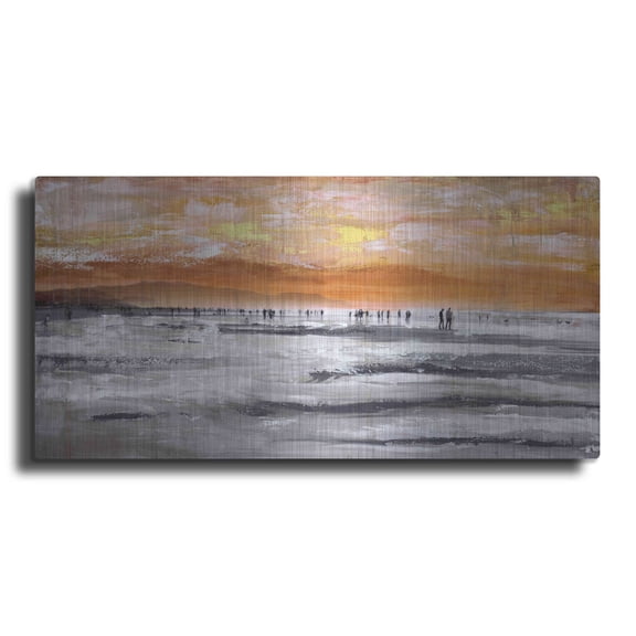 Luxe Metal Art 'Beach II' by Summer, 48"x24"