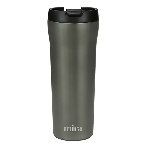 MIRA 16oz Insulated Coffee Travel Mug, Stainless Steel with Screw On