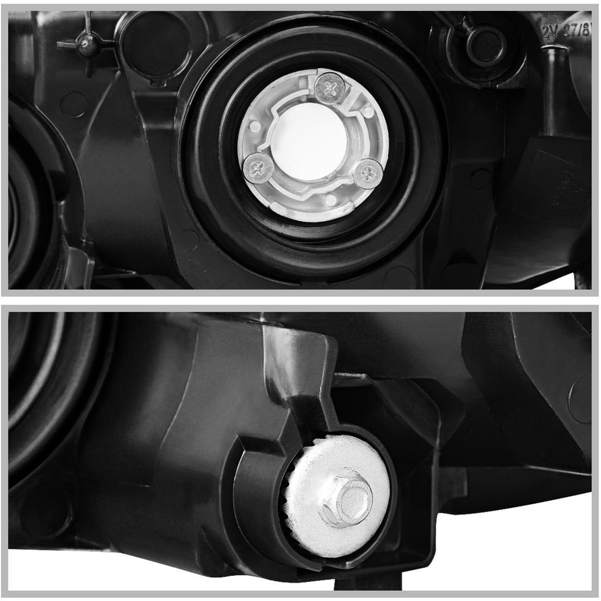 RVNI Chrome Headlights Amber Corner Lamps Pair Fits For 2004-2005 Honda Civic 2/4 Dr