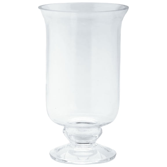 CC Home Furnishings 8.5" Clear Hand Blown Solid Hurricane Glass Candle Holder