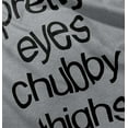 thumbnail image 4 of Pretty Eyes Chunky Thighs Adorable Youth T Shirt Tee Girls Infant Toddler Brisco Brands 2T, 4 of 5