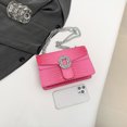 thumbnail image 4 of Bolso Hombro Mujer PU Solapa para Viajes Al Aire Libre () Rosa, 4 of 8