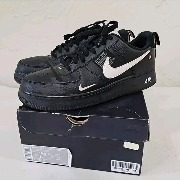 Ni - ke Ni - ke Air Force 1 '07 LV8 Overbranding Black White Black Mens 10.5 AJ7747 001