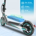 thumbnail image 5 of HiQiS 350W Electric Scooter, 18-21 Miles Range, 19 MPH Top Speed, Foldable Commuting E-Scooter with Dual Braking and APP Control for Adults and Teens Blue, 5 of 10
