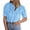 L-72Blue283, variant on Women Blouse Summer Stylish Elegant Relaxed Fit Half Sleeve Solid Color V Neck Button Up Cardigan Trendy Lace Breathable Comfortable Top For Ladies Casual Daily Wear,Red,S