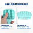 thumbnail image 6 of Back Scrubber Shower Bath Brush with Long Handle for Men Women Blue Silicone, 6 of 7