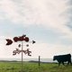thumbnail image 5 of Weather vane made of black metal, garden weather vane, stainless steel, 5 of 5