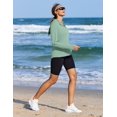 thumbnail image 6 of Pinspark Women's Athletic Hoodie Jackets Sun Protection Slim Fit Track Jacket Lightweight Long Sleeve Performance Shirt with Pockets, 6 of 6