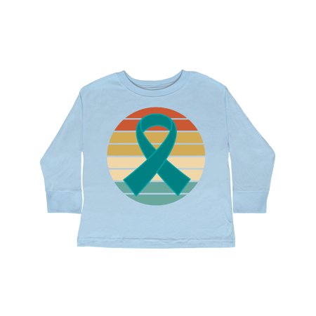 

Inktastic Ovarian Cancer PCOS Ribbon Gift Toddler Boy or Toddler Girl Long Sleeve T-Shirt