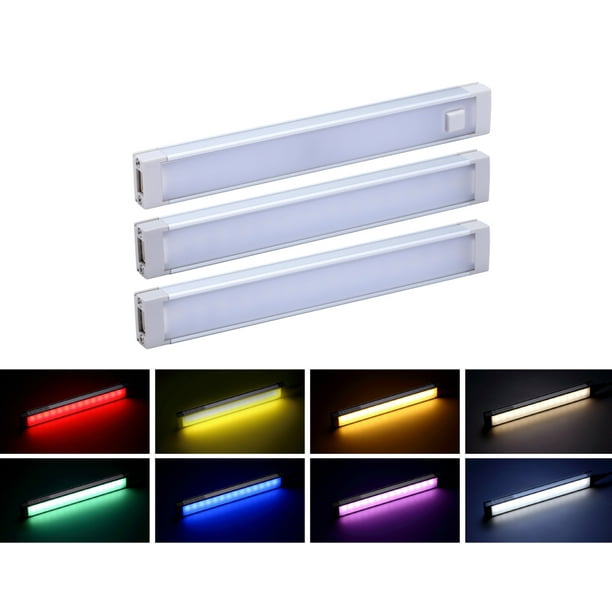 Black Decker Color Changing Led Under Cabinet Light Kit Stick Up Design 3 Bars 6 Red Green Blue Swirl Com Black Decker Color Changing Led Under, Blue Led Cabinet Lights
