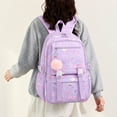 thumbnail image 2 of Weebloom School Backpack For Kids Girls Cute Minimalist Colorful Lightweight Daypack Bookbag Elementary Middle School Purple, 2 of 5