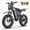 Black, variant on Bluvall Electric Bike for Adults, 1800W Motor 35MPH, 52V/25AH Battery, 20"x4" Fat Tire Ebike, E Mountain Bicycle, Full Suspension UL2849