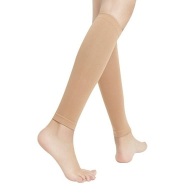 AUQ Knee High Socks,Gradient Pressure Compression Socks for Men,Breathable Calf Compression Sleeve,Yellow