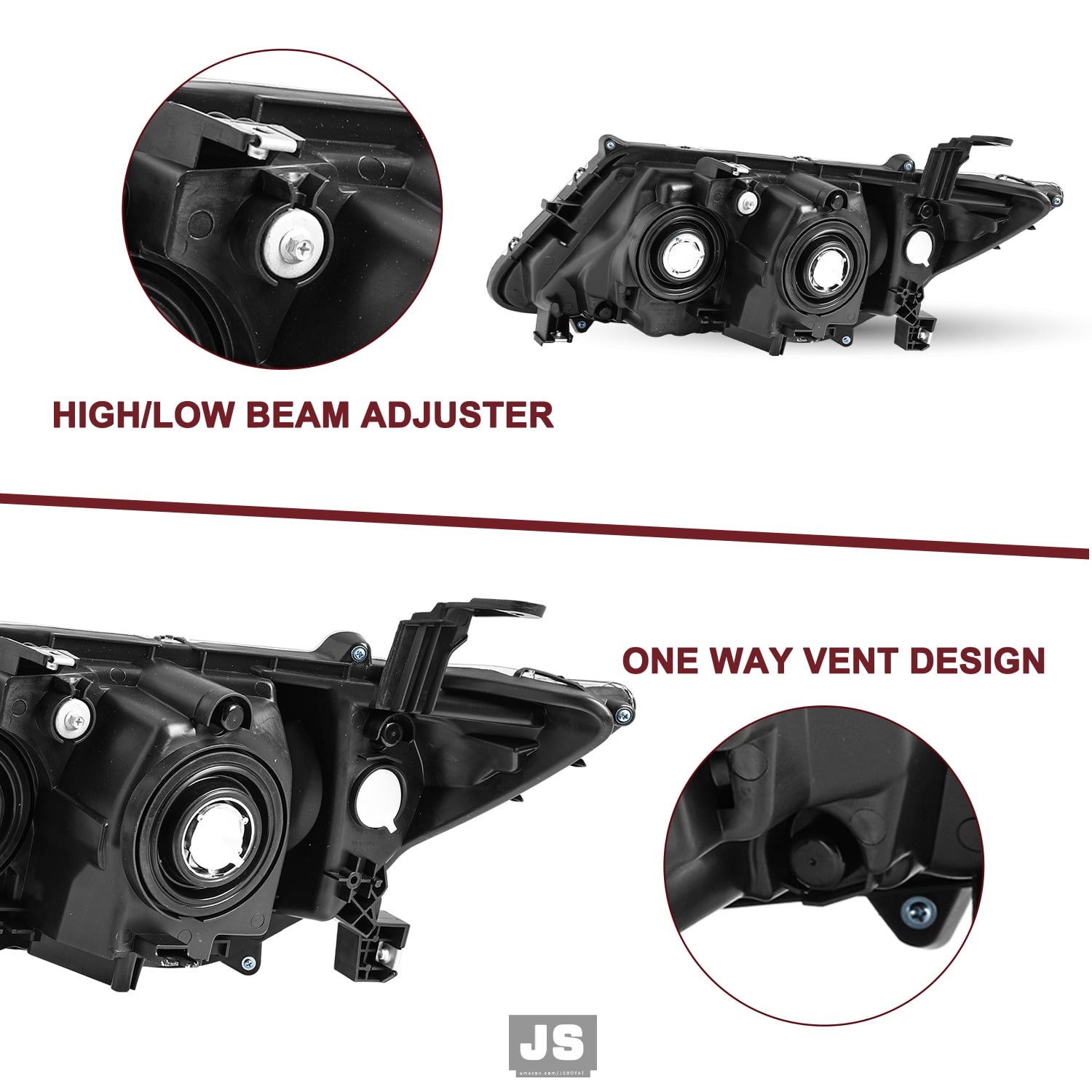 BRYGHT-For 2014-2017 Honda Odyssey Halogen Projector Right Passenger Side Headligh