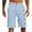 Sky Blue, variant on WREESH Men's Walkshorts Work Shorts Dress Shorts Summer Csaual Comfortable Elastic Waist Button Shorts with Pockets Sky Blue