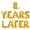 Gold, variant on Letter Balloons - 8 YEARS LATER 16" Inch Alphabet Letters Foil Mylar Balloon 8th Birthday Party Banner (Blue)