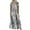 White, variant on Odeerbi Dresses For Women 2025 Plus Size Maxi Dress Tie-Dye Print Swing Casual Floral Dress Short Sleeve Dress Gray