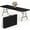 black, variant on HOUSNIFLEX 8 Foot Plastic Folding Table Portable Heavy Duty Rectangular Table with Carry Handle, Indoor Outdoor for Camping Picnic Party Dining, White