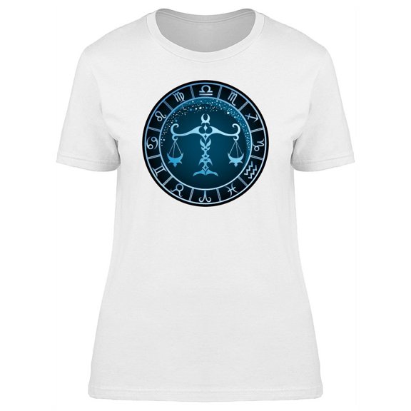 Dark Blue Libra Zodiac Tee Women's -Image by Shutterstock