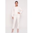 thumbnail image 2 of Women's Rhinestone Drop Shoulder Fleece Lined Sweatshirt, 2 of 4