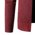 thumbnail image 5 of YLSDY Men's Clearance Hooded Zipper Cardigan Sweater Long Sleeve Knitwear Striped Color Block Warm Pullover Jacket Wine XL, 5 of 7