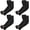 4 Pairs: Black, variant on UV Sun Protection Arm Sleeves with Thumb Hole for Men Women Youth, Cooling Sleeve to Cover Tattoo, Mid-Compression
