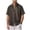 Coffee, variant on ZVNAΖH Men's Retro Star Print Shirt, Short Sleeve Collared Button Down Top for Summer Vacation & Daily, S-5XL